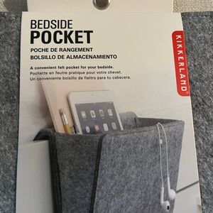 Kikkerland Blue Felt Bedside Organizer